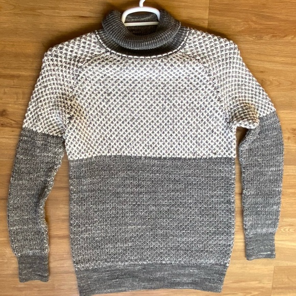 PRANA Abelle Gray Turtleneck Organic Cotton Sweater Tunic Size Small - Picture 3 of 15